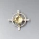 Glen Kelso Frame Citrine Silver Brooch