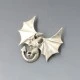 Ward Brothers Amethyst Crystal Silver Brooch