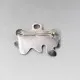 Amethyst Silver Modernist Brooch