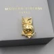 Owl Brooch with Crystal Eyes