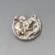 Solid Sterling Silver Hunting Brooch 
