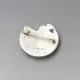 Solid Silver Hunting Brooch 