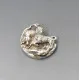 Solid Silver Hunting Brooch 