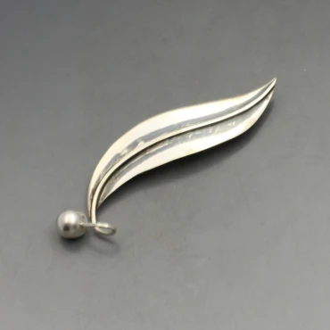Mexico Silver Leaf Brooch