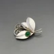 Victor Janson Silver Flower Brooch