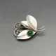 Victor Janson Silver Flower Brooch