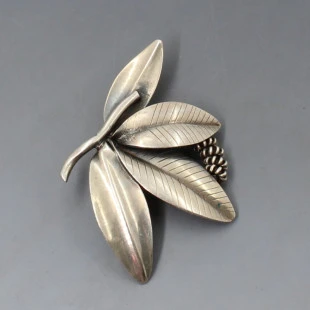 Anton Michelsen  Silver Leaves Brooch