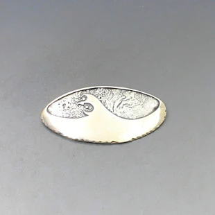 Silver Modernist Bird Brooch