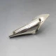 Large Silver Mexico Leaf Brooch