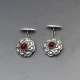 Bernard Hertz Carnelian 826 Silver Cuff Links