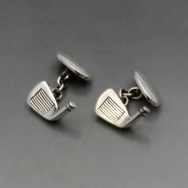 Silver Golf Club Cuff Links