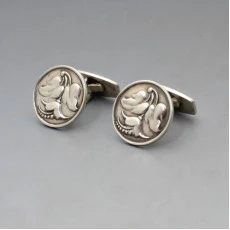 Carl Brumberg Hansen Denmark 830 Silver Cufflinks