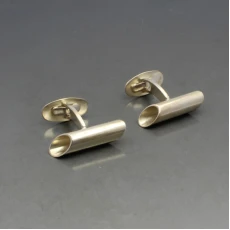 Bent Knudsen Silver Cylinder Cuff Links