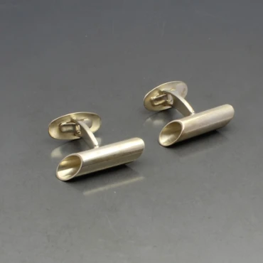 Bent Knudsen Silver Cylinder Cuff Links