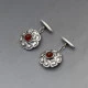 Bernard Hertz Carnelian 826 Silver Cuff Links