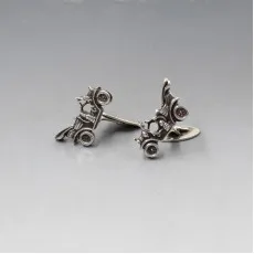 Brodrenne Bjerring Denmark Silver Car Cuff Links