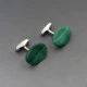 Tate Ossian Malachite and Silver Cufflinks