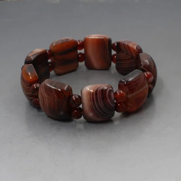 Agate Bead Stretch Bracelet