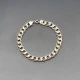 Flat Silver Curb Bracelet 