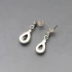 Crystal Silver Drop Earrings