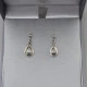 Vintage Crystal Silver Drop Earrings