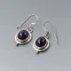 Amethyst and Silver Drop Earrings