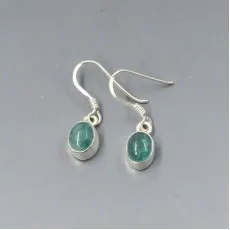 Apatite and Silver Drop Earrings