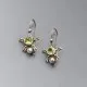 Peridot Silver Drop Earrings