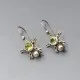 Peridot Silver Drop Earrings