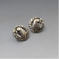 Georg Jensen Silver Dove Earrings #66