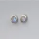 Vinatge Moonstone Silver Stud Earrings