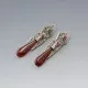Art Deco Carnelian Silver Earrings
