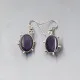 Amethyst and Silver Drop Earrings