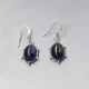 Amethyst and Silver Drop Earrings