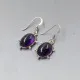 Amethyst and Silver Drop Earrings