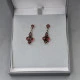 Garnet and Sterling Silver Drop Earrings
