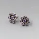 Amethyst Silver Stud Earrings