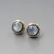 Moonstone Silver Stud Earrings