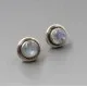 Moonstone Silver Stud Earrings