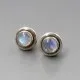 Moonstone Silver Stud Earrings