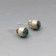 Small Apatite Silver Stud Earrings