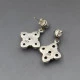 Moonstone Flower Sterling Silver Earrings