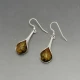 Baltic Amber and Silver Drop Earrings