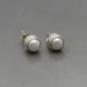 Pearl Silver Stud Earrings