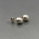 Vintage Pearl Silver Stud Earrings