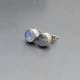 Vintage Moonstone Silver Stud Earrings