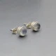 Moonstone Silver Stud Earrings
