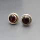 Garnet Silver Stud Earrings