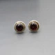 Garnet Silver Stud Earrings