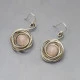 Rose Quartz and Silver Swirl Earrings